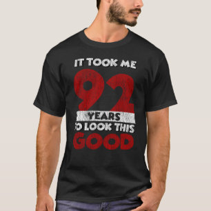 T-shirt Cadeau drôle d'anniversaire 92 ans vieux de 92 ans