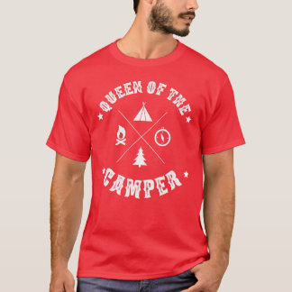 T-shirt Cadeau drôle de camping pour femmes Reine du campi