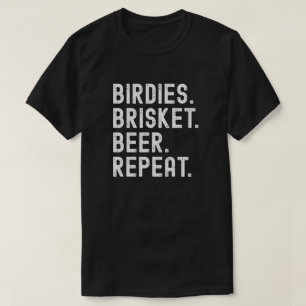 T-shirt Cadeau drôle de golf pour hommes BBQ Birdies Brisk