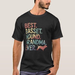 T-shirt Cadeau drôle de grand-mère Basset Hound amateur de