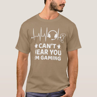 T-shirt Cadeau drôle de joueur Rythme cardiaque de joueur