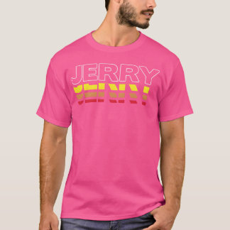 T-shirt Cadeau drôle de prénom Jerry Vintage Sunset Jerry