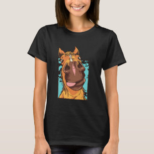 T-shirt cadeau drôle de visage de cheval pour les
