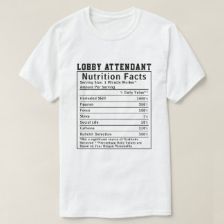 T-shirt Cadeau drôle pour l'agent d'accueil avec faits nut
