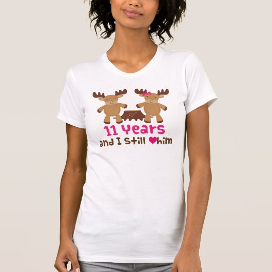 T-shirt Cadeau du 11e anniversaire pour elle (Devant)