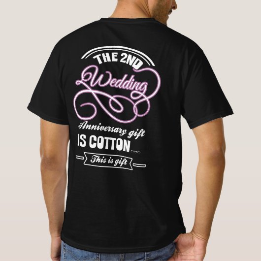 T-shirt Cadeau du 2e anniversaire de Mariage pour mes amou (Dos)