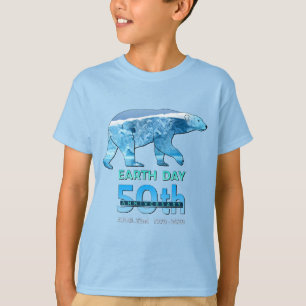 T-shirt Cadeau du Jour de l'terre de l'ours polaire à l'o