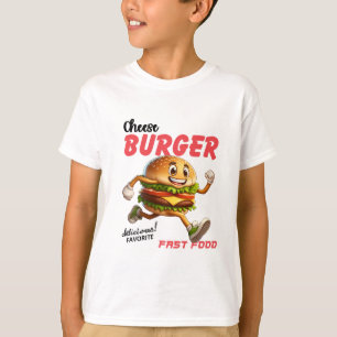 T-shirt Cadeau du pied de page Chemise Burger Drôle Ch