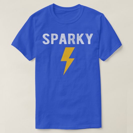 T-shirt Cadeau Electricien Drôle Sparky Surnom Lightning B (Design devant)