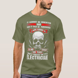T-shirt Cadeau Electricien vintage Drôle Profession Pride