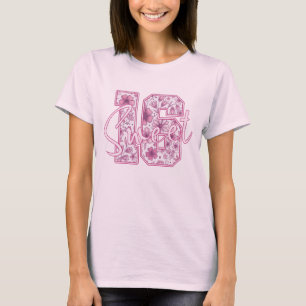 T-shirt Cadeau élégant de 16 ans Fleurs roses pour un anni
