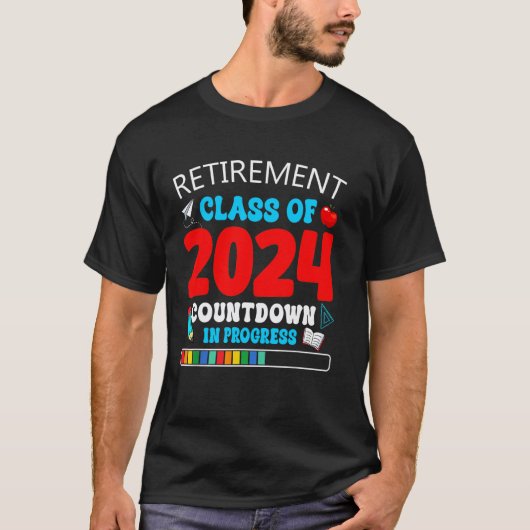 T-Shirt Cadeau Enseignant Décompte En Cours (Devant)