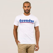 T-shirt Cadeau Équateur Conception de drapeau rétro Équate (Devant entier)