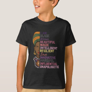 T-shirt Cadeau Femmes Africaines Je Suis Une Femme Noire H