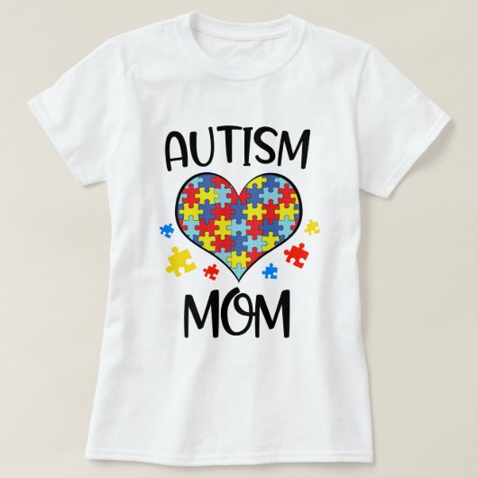 T-shirt Cadeau fier de conscience de maman de l'autisme (Design devant)