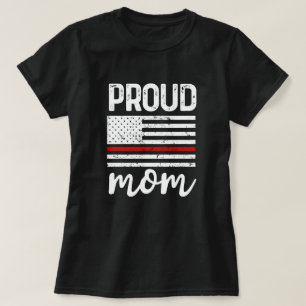T-shirt Cadeau fier de drapeau américain de maman de