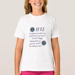 T-SHIRT CADEAU FLEUR MODERNE COLORÉ POUR FILLE SOEUR MAMAN