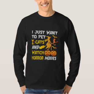 T-shirt Cadeau Halloween   Je Veux Juste Pet Chats Anniver