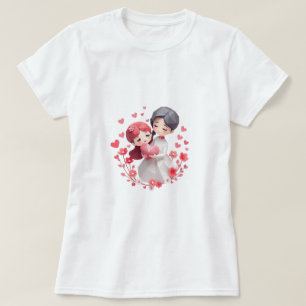 T-shirt cadeau heureuse Sainte-Valentin couple mignon