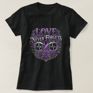 T-shirt Cadeau Infini Alzheimer pour l'Amour qui n'Oublie