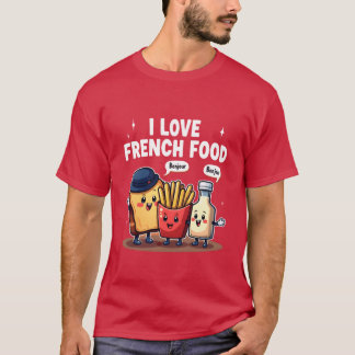 T-shirt Cadeau J'adore la cuisine française