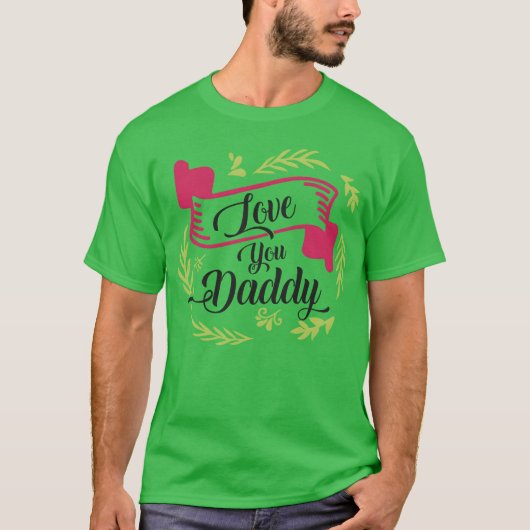 T-shirt cadeau j'aime papa (Devant)
