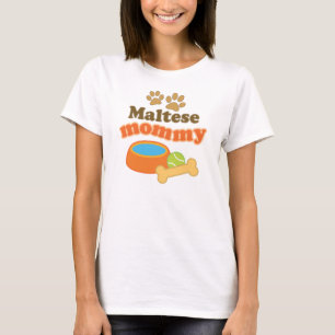 T-shirt Cadeau maltais de race de chien de maman