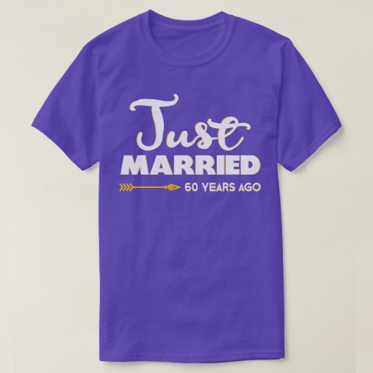T-shirt Cadeau mariage Anniversaire Il Y A 60 Ans (Design devant)