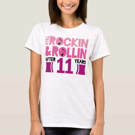 T-shirt Cadeau Mariage du 11e anniversaire (Devant)