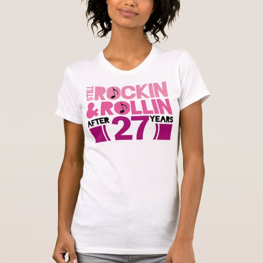 T-shirt Cadeau Mariage du 27e anniversaire (Devant)