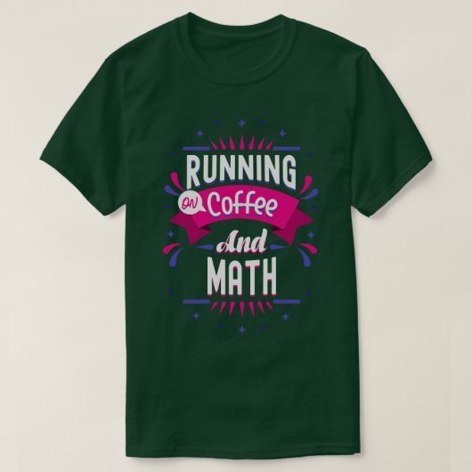 T-shirt Cadeau Math Lover Courant Sur Café Et Math 1 (2) (Design devant)