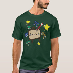 T-shirt cadeau mathématique tiré par le tableau noir