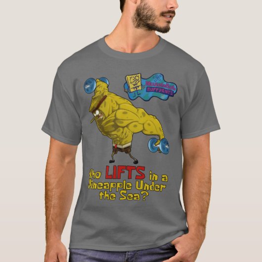 T-shirt Cadeau Musclebob Buffpants (Devant)