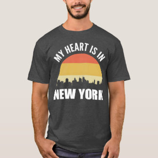 T-shirt Cadeau My Heart Worldraveler rétro
