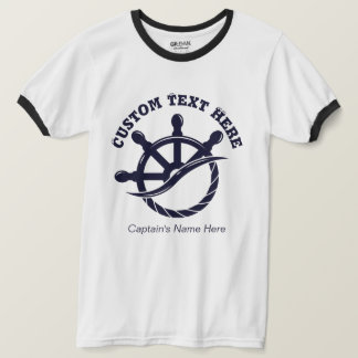 T-shirt Cadeau nautique de bateau de capitaine personnalis