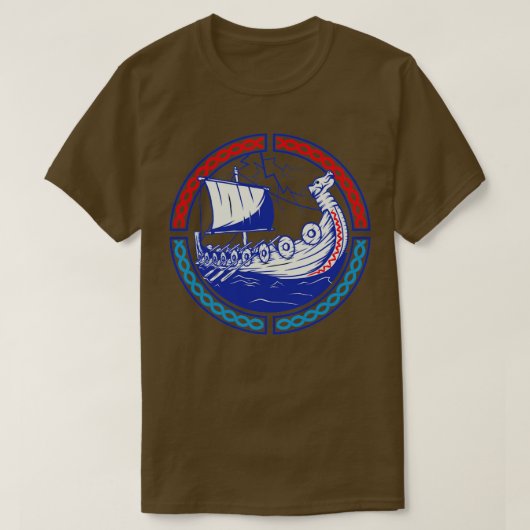 T-shirt Cadeau norvégien Viking Valhalla Norvège (Design devant)