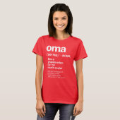 T-shirt Cadeau Oma Pour Grand-Mère Femmes Anniversaire Fêt (Devant entier)