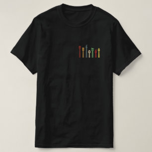 T-shirt Cadeau Onglet de guitare pour Guitariste Retro Vin