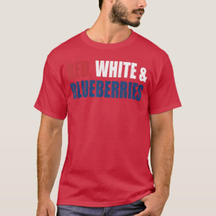 T-shirt Cadeau patriote aux framboises rouge blanc et bleu