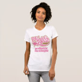 T-shirt Cadeau pédiatrique de rose d'oncologiste (Devant entier)