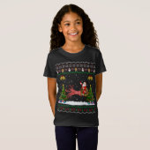 T-Shirt Cadeau Père Noël Riding Calmar Noël (Devant entier)