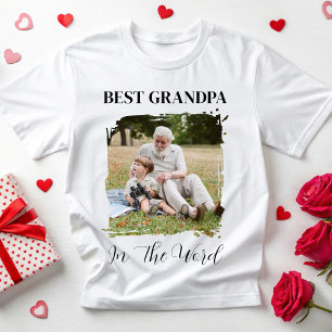 T-shirt Cadeau personnalisé de grand-père photo personnali