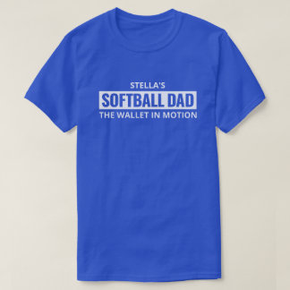 T-shirt Cadeau personnalisé de papa de softball pour homme