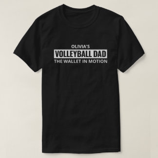 T-shirt Cadeau personnalisé de papa de volley-ball pour ho