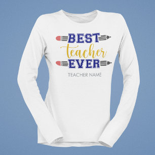 T-shirt Cadeau personnalisé Meilleur Enseignant - Cadeau P