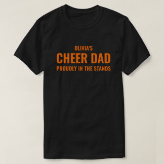 T-shirt Cadeau personnalisé Orange Cheer Papa pour hommes