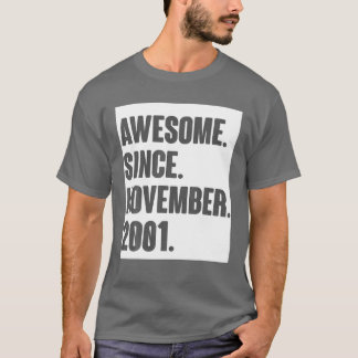 T-shirt Cadeau Pour 20 Ans - Magnifique Depuis Novembre 20