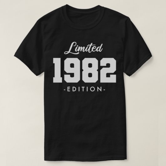 T-shirt Cadeau pour 40 ans Old 1982 Limited Edition 40th B (Design devant)
