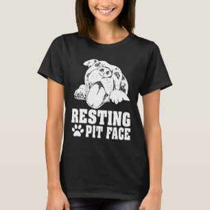 T-shirt Cadeau pour amateurs de Pitbull drôles au visage r