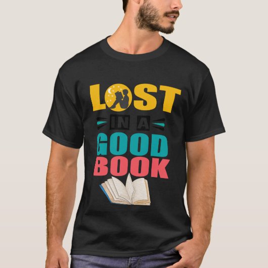 T-Shirt Cadeau pour Amoureux de Lecture « Perdu da (Devant)